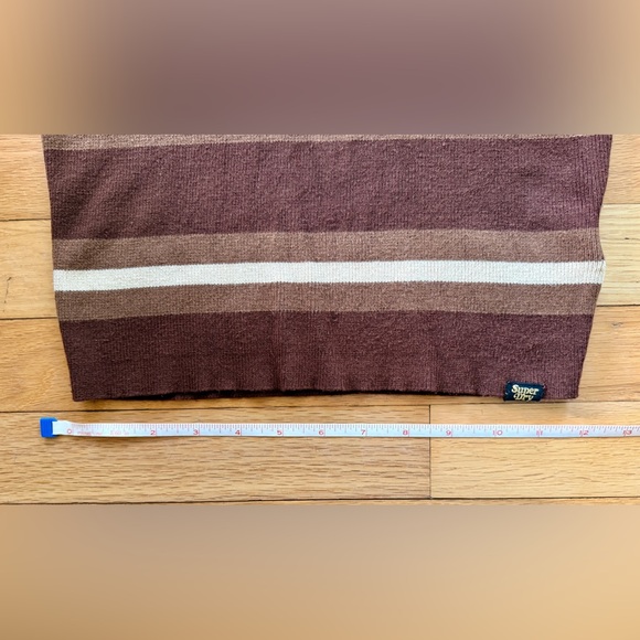 Superdry cropped striped fine knit sleeveless sweater US size 6 - Picture 9 of 11